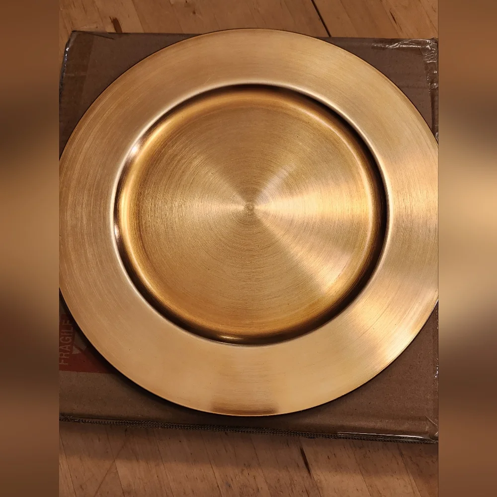 12x Gold Chargers 13 Inches Wedding Christmas